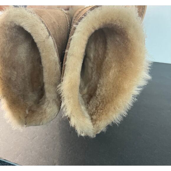 EMU Calandra Waterproof Brown Sheepskin Leather Shearling Knee High Boots Sz 8 - Picture 11 of 14